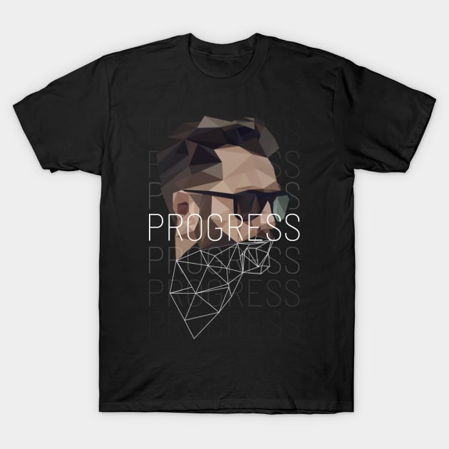 Progress Collection - Low Poly Portrait n°2 T-Shirt by Biagiode-kd